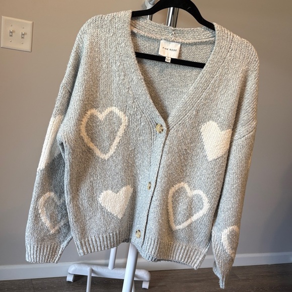 Pink Rose Sweaters - Heart Sweater